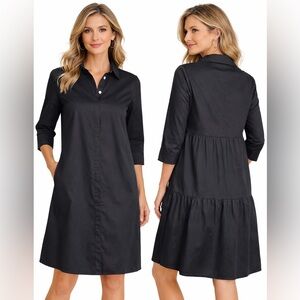 Perlavera Christy Button Down Shirt Dress